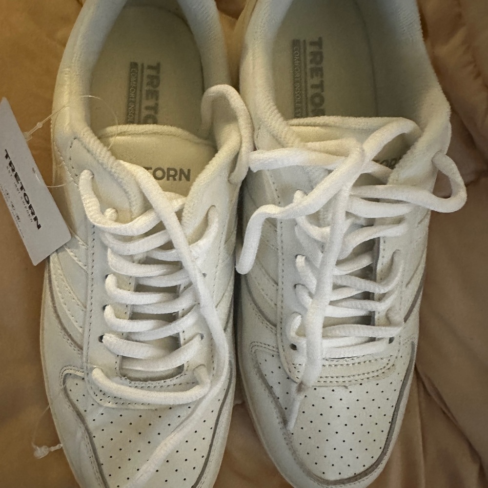 New Tretorn women’s White Low-Top Leather Comfort Insole Sneakers - Picture 3 of 6